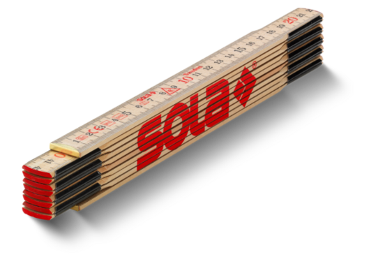 SOLA H 2/10 Holz-Meterstab, Nordische Glasbirke – beidseitig vollfarbig bedruckt mit Ihrem Logo, A-Nr.: SO-53010130 - 01