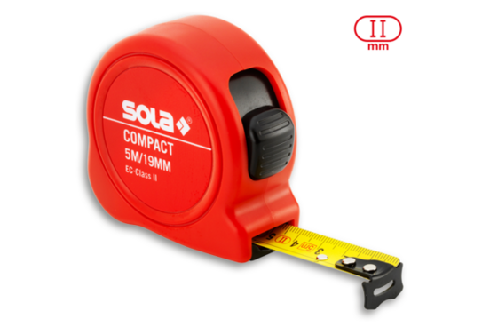 SOLA Compact CO3-Rollmeter – Etikett vollfarbig bedruckt mit Ihrem Logo, A-Nr.: SO-50500201 - 01