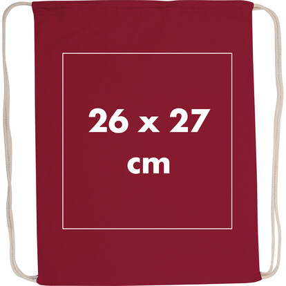 Baumwollgymbag Budapest,burgund, A-Nr.: 002402 - 03