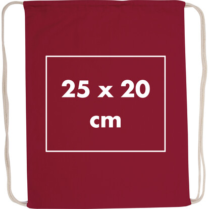 Baumwollgymbag Budapest,burgund, A-Nr.: 002402 - 04