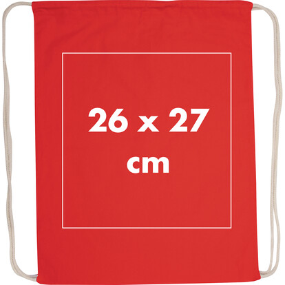 Baumwollgymbag Budapest,rot, A-Nr.: 002405 - 03
