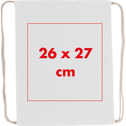Baumwollgymbag Budapest,weiss, A-Nr.: 002406 - 03