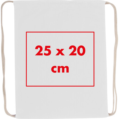 Baumwollgymbag Budapest,weiss, A-Nr.: 002406 - 04