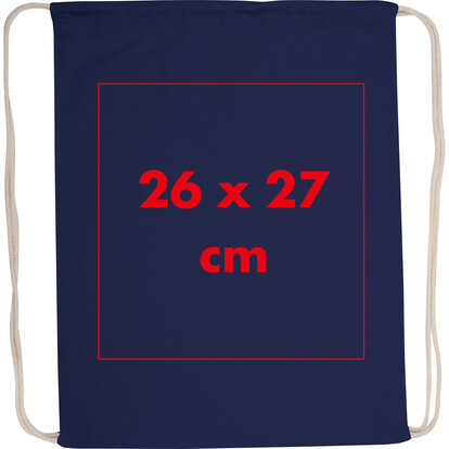 Baumwollgymbag Budapest,dunkelblau, A-Nr.: 002444 - 03
