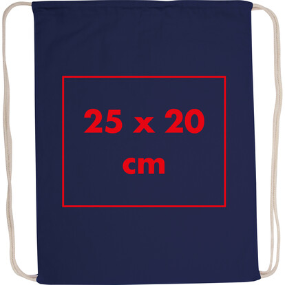 Baumwollgymbag Budapest,dunkelblau, A-Nr.: 002444 - 04