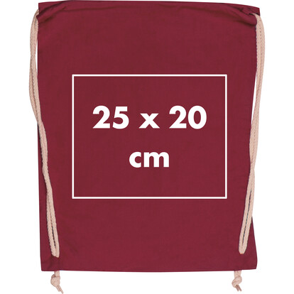 Baumwollgymbag Carlsbad,burgund, A-Nr.: 002602 - 04