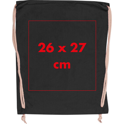 Baumwollgymbag Carlsbad,schwarz, A-Nr.: 002603 - 03