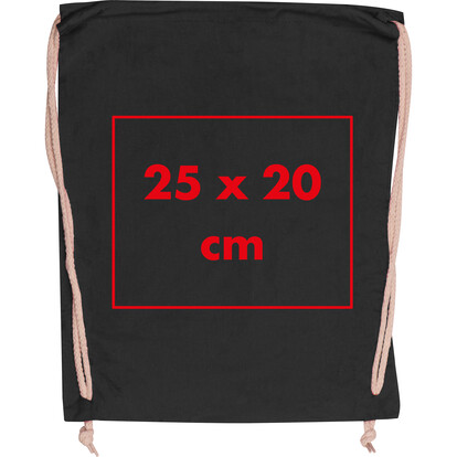 Baumwollgymbag Carlsbad,schwarz, A-Nr.: 002603 - 04