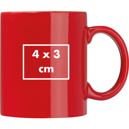 Keramiktasse Lissabon,rot, A-Nr.: 009505 - 02