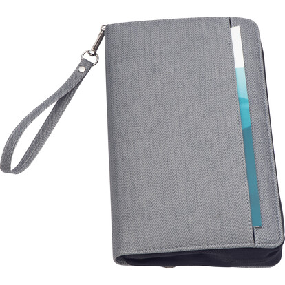 Reisemappe mit Powerbank Almeria,grau, A-Nr.: 012207 - 03