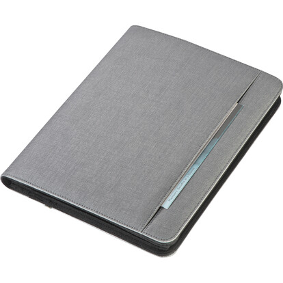 Schreibmappe mit Powerbank Elda,grau, A-Nr.: 012307 - 02