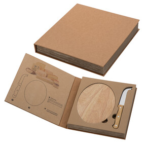 Käseset mit Holzbrettchen Gouda,beige, A-Nr.: 019113 - 01 Käseset mit Holzbrettchen Gouda,beige, A-Nr.: 019113 - 01