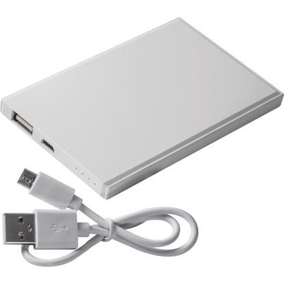 Powerbank Pineville,weiss, A-Nr.: 034606 - 01