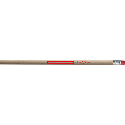 Bleistift mit Radiergummi Hickory,braun, A-Nr.: 039301 - 02