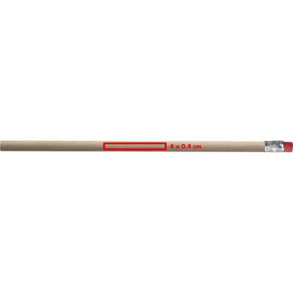 Bleistift mit Radiergummi Hickory,braun, A-Nr.: 039301 - 03