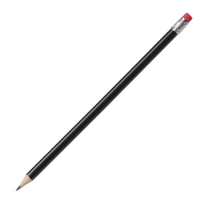 Bleistift mit Radiergummi Hickory,schwarz, A-Nr.: 039303 - 01 Bleistift mit Radiergummi Hickory,schwarz, A-Nr.: 039303 - 01