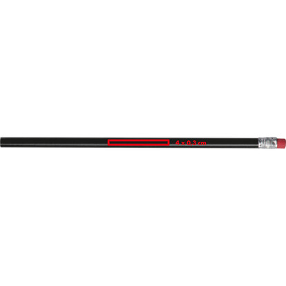 Bleistift mit Radiergummi Hickory,schwarz, A-Nr.: 039303 - 02
