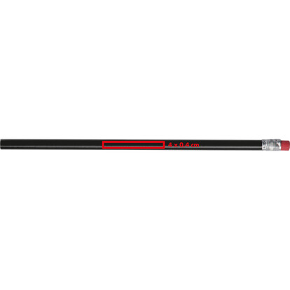 Bleistift mit Radiergummi Hickory,schwarz, A-Nr.: 039303 - 03