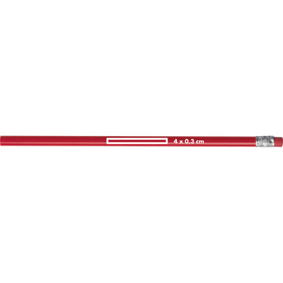 Bleistift mit Radiergummi Hickory,rot, A-Nr.: 039305 - 02