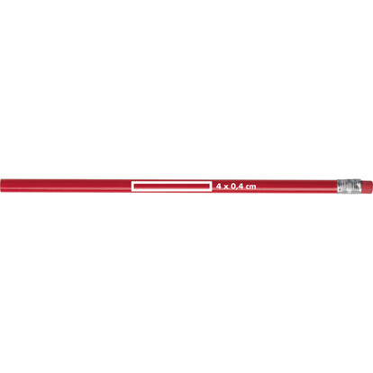 Bleistift mit Radiergummi Hickory,rot, A-Nr.: 039305 - 03