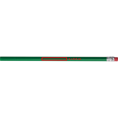 Bleistift mit Radiergummi Hickory,grün, A-Nr.: 039309 - 03