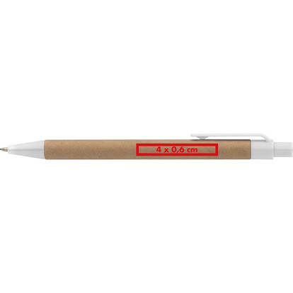 Papp Kugelschreiber Bristol,weiss, A-Nr.: 039706 - 04