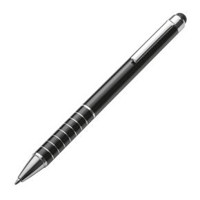 Metall Kugelschreiber mit Touch-Pen Luebo,schwarz, A-Nr.: 041803 - 01