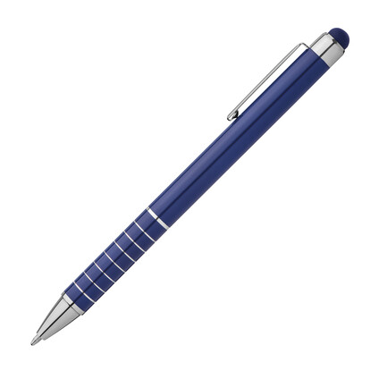 Metall Kugelschreiber mit Touch-Pen Luebo,blau, A-Nr.: 041804 - 02