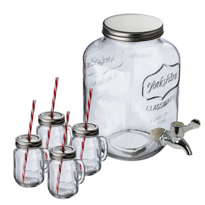 Set Getränkespender & 4 Gläser Braga,transparent, A-Nr.: 044366 - 01 Set Getränkespender & 4 Gläser Braga,transparent, A-Nr.: 044366 - 01
