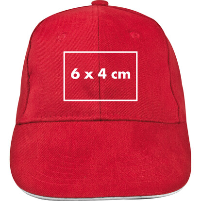 6 Panel Baseballcap San Francisco,rot, A-Nr.: 046605 - 04