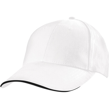 6 Panel Baseballcap San Francisco,weiss, A-Nr.: 046606 - 01