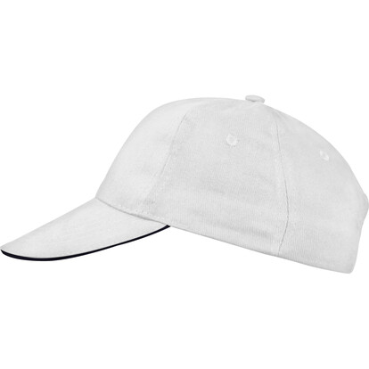 6 Panel Baseballcap San Francisco,weiss, A-Nr.: 046606 - 02