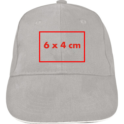 6 Panel Baseballcap San Francisco,grau, A-Nr.: 046607 - 04