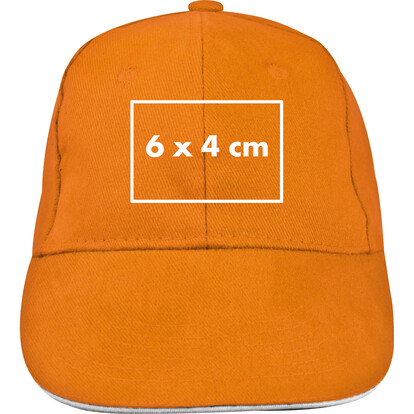 6 Panel Baseballcap San Francisco,orange, A-Nr.: 046610 - 04