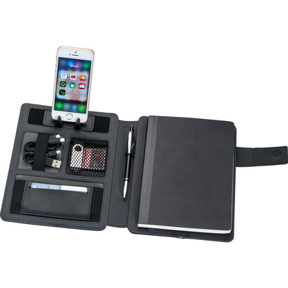 Powerbank Mappe Leno,schwarz, A-Nr.: 048603 - 03