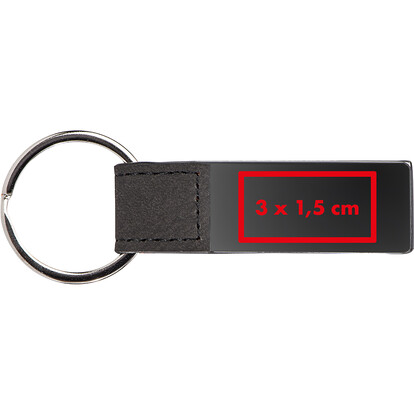 Metall Schlüsselanhänger Penrith,schwarz, A-Nr.: 057803 - 02