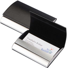 Metall Visitenkartenetui Cardiff,schwarz, A-Nr.: 072303 - 01 Metall Visitenkartenetui Cardiff,schwarz, A-Nr.: 072303 - 01