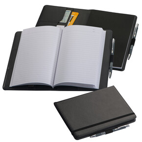 A5 Notizbuch Perugia,schwarz, A-Nr.: 072803 - 01 A5 Notizbuch Perugia,schwarz, A-Nr.: 072803 - 01