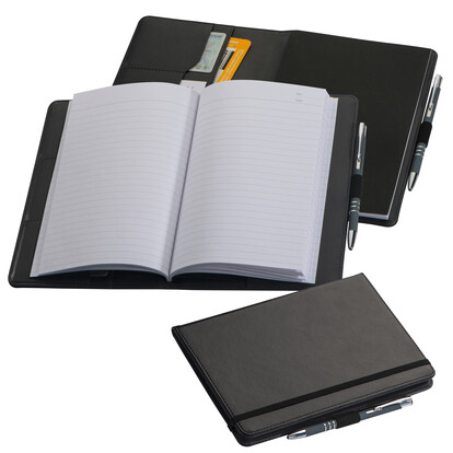 A5 Notizbuch Perugia,schwarz, A-Nr.: 072803 - 01