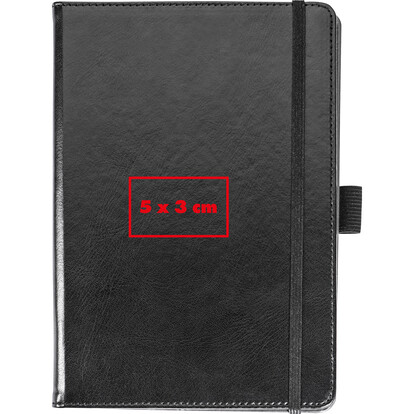 A5 Notizbuch Perugia,schwarz, A-Nr.: 072803 - 04