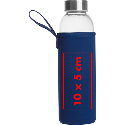Glasflasche Klagenfurt,dunkelblau, A-Nr.: 084244 - 04
