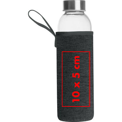 Glasflasche Klagenfurt,anthrazit, A-Nr.: 084277 - 04