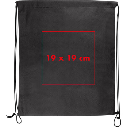 Non Woven Sportbeutel Seoul,schwarz, A-Nr.: 086103 - 04