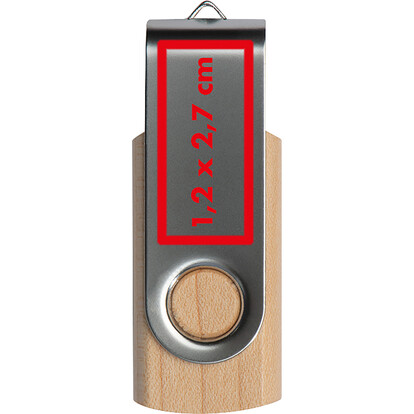 USB-Stick Lessines 4 GB,braun, A-Nr.: 087601 - 04