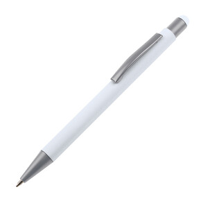 Metall Kugelschreiber mit Touch-Pen Salt Lake City,weiss, A-Nr.: 093406 - 01