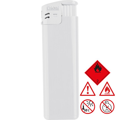 Elektronikfeuerzeug Lichtenstein,weiss, A-Nr.: 110606 - 01