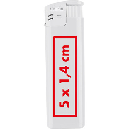 Elektronikfeuerzeug Lichtenstein,weiss, A-Nr.: 110606 - 03