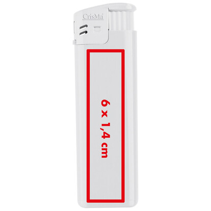 Elektronikfeuerzeug Lichtenstein,weiss, A-Nr.: 110606 - 04