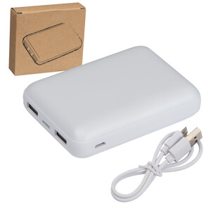 Powerbank 10.000 mAh Kilis,weiss, A-Nr.: 118406 - 01 Powerbank 10.000 mAh Kilis,weiss, A-Nr.: 118406 - 01