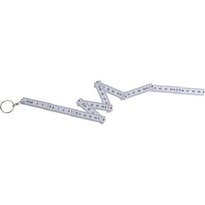 Schlüsselanhänger Halbmeter,weiss, A-Nr.: 135506 - 02